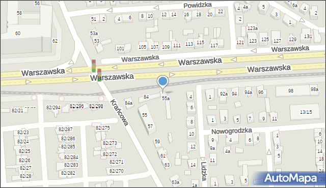 Poznań, Warszawska, 88, mapa Poznania