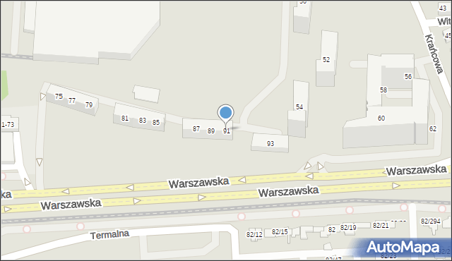 Poznań, Warszawska, 91, mapa Poznania