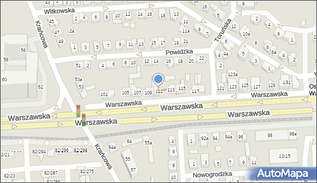 Poznań, Warszawska, 111, mapa Poznania
