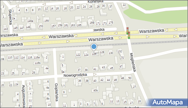 Poznań, Warszawska, 126, mapa Poznania