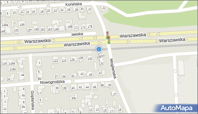 Poznań, Warszawska, 132, mapa Poznania