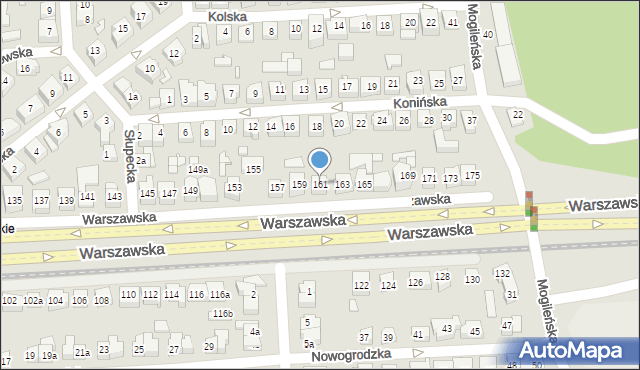 Poznań, Warszawska, 161, mapa Poznania