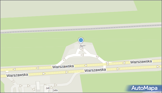 Poznań, Warszawska, 231, mapa Poznania