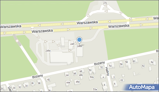 Poznań, Warszawska, 246b, mapa Poznania