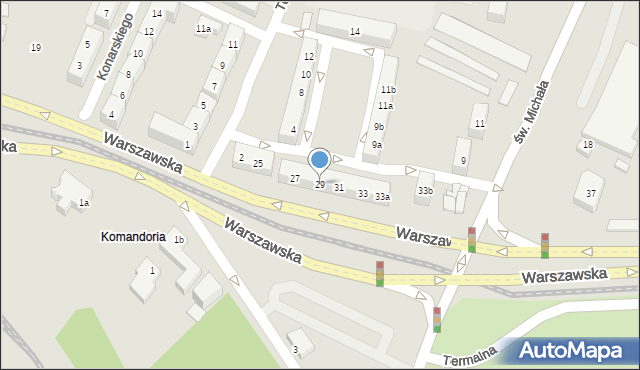 Poznań, Warszawska, 29, mapa Poznania