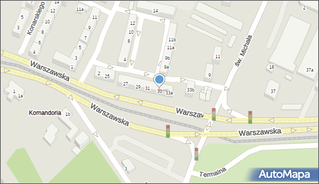 Poznań, Warszawska, 33, mapa Poznania