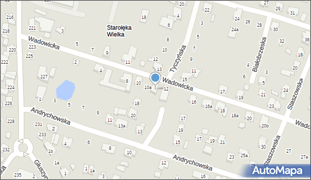 Poznań, Wadowicka, 10b, mapa Poznania