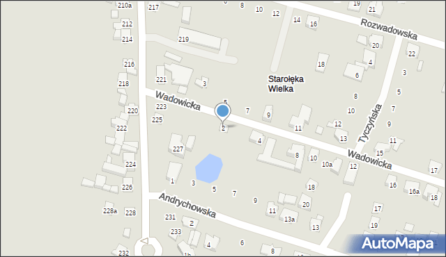 Poznań, Wadowicka, 2, mapa Poznania