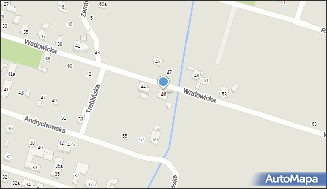 Poznań, Wadowicka, 46, mapa Poznania