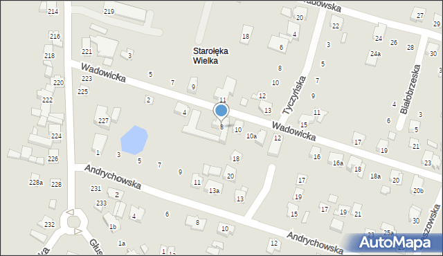 Poznań, Wadowicka, 8, mapa Poznania