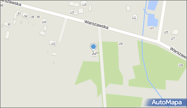 Praszka, Warszawska, 104, mapa Praszka