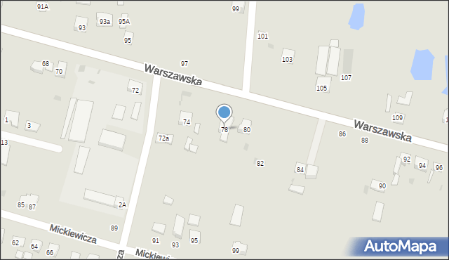 Praszka, Warszawska, 78, mapa Praszka