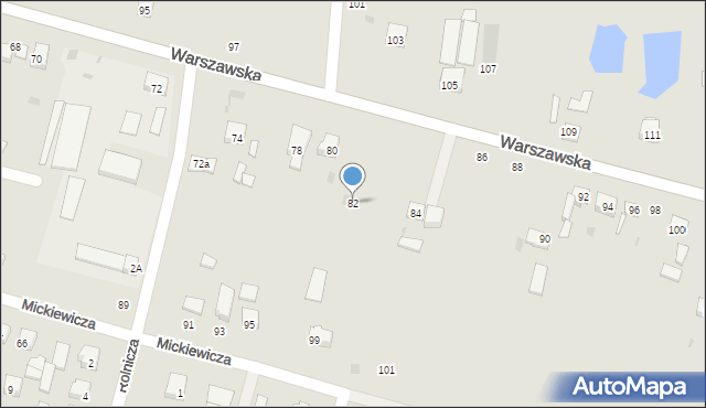 Praszka, Warszawska, 82, mapa Praszka