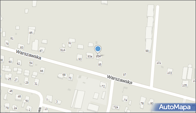 Praszka, Warszawska, 95A, mapa Praszka