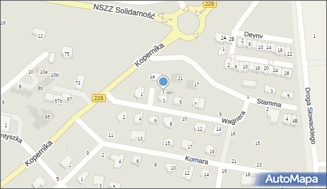 Pruszcz Gdański, Wagnera Huberta, 3a, mapa Pruszcz Gdański