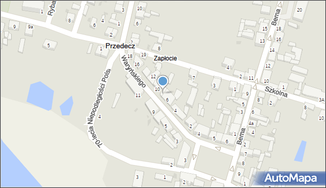 Przedecz, Waryńskiego Ludwika, 8, mapa Przedecz