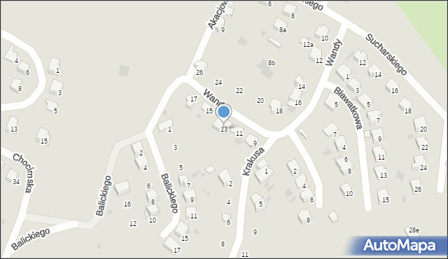 Przemyśl, Wandy, 13, mapa Przemyśla