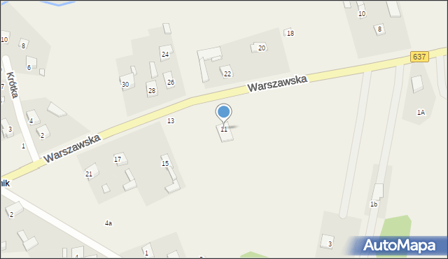 Pustelnik, Warszawska, 11, mapa Pustelnik