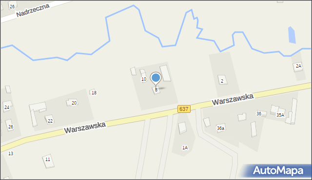 Pustelnik, Warszawska, 8, mapa Pustelnik