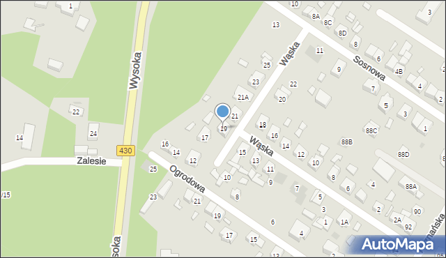Puszczykowo, Wąska, 19, mapa Puszczykowo