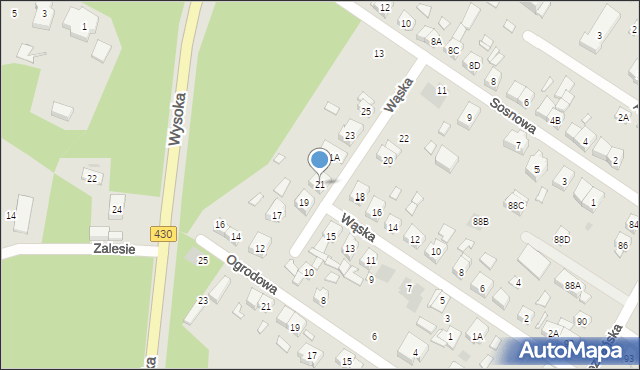 Puszczykowo, Wąska, 21, mapa Puszczykowo