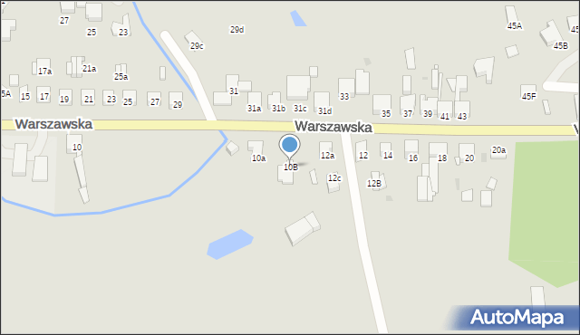 Pyrzyce, Warszawska, 10B, mapa Pyrzyce