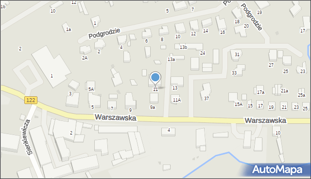 Pyrzyce, Warszawska, 11, mapa Pyrzyce