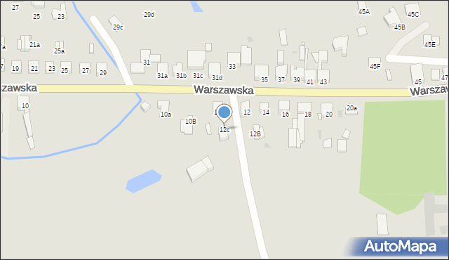 Pyrzyce, Warszawska, 12c, mapa Pyrzyce