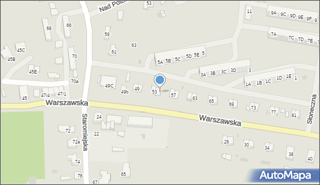 Pyrzyce, Warszawska, 55, mapa Pyrzyce