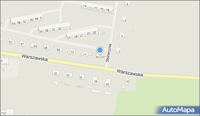 Pyrzyce, Warszawska, 83, mapa Pyrzyce