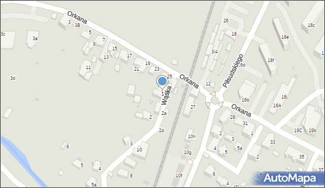 Rabka-Zdrój, Wąska, 1, mapa Rabka-Zdrój