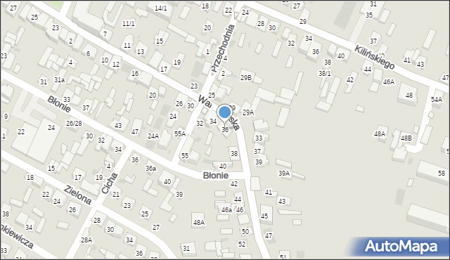 Raciąż, Warszawska, 36, mapa Raciąż