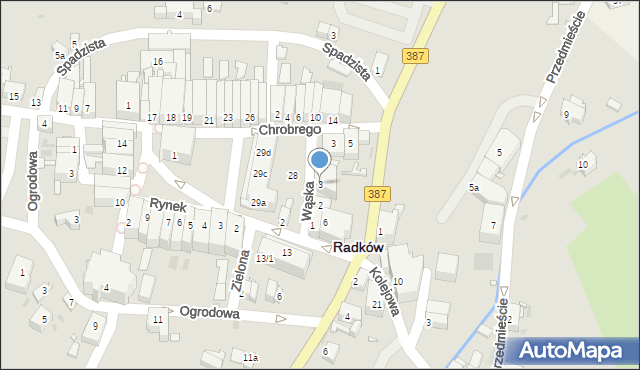 Radków, Wąska, 3, mapa Radków