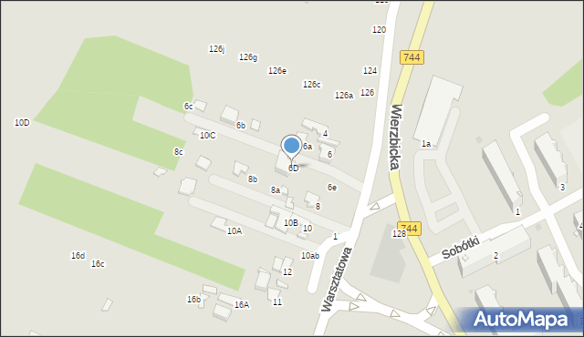 Radom, Warsztatowa, 6D, mapa Radomia