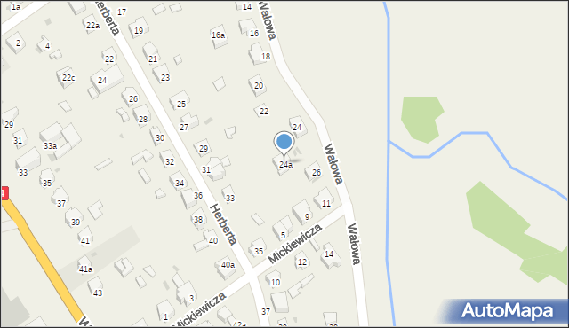 Radwanice, Wałowa, 24a, mapa Radwanice