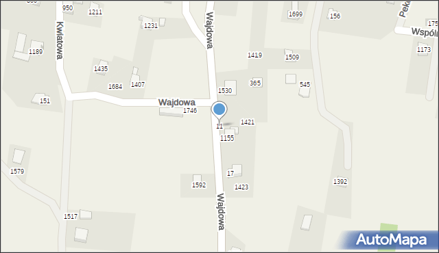 Radziechowy, Wajdowa, 11, mapa Radziechowy