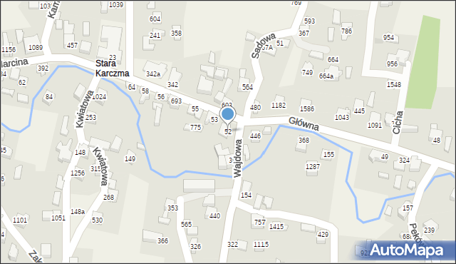 Radziechowy, Wajdowa, 52, mapa Radziechowy