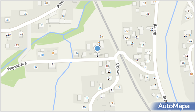 Radziszów, Wąwozowa, 4, mapa Radziszów