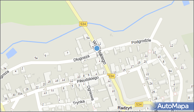 Radzyń Chełmiński, Waryńskiego Ludwika, 3, mapa Radzyń Chełmiński