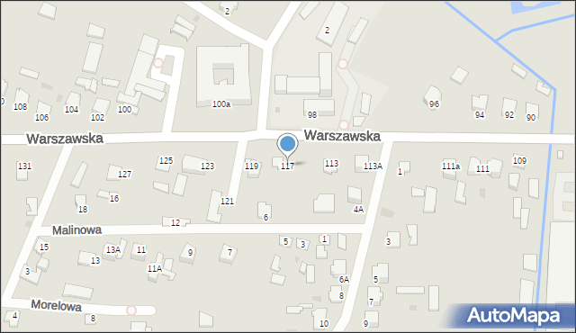 Radzyń Podlaski, Warszawska, 117, mapa Radzyń Podlaski