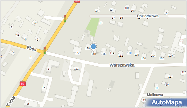 Radzyń Podlaski, Warszawska, 118, mapa Radzyń Podlaski