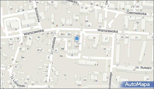 Radzyń Podlaski, Warszawska, 33/5, mapa Radzyń Podlaski