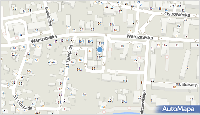 Radzyń Podlaski, Warszawska, 33/6, mapa Radzyń Podlaski