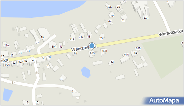 Rajgród, Warszawska, 62A, mapa Rajgród