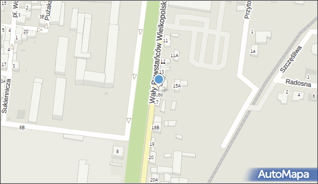 Rawicz, Wały Powstańców Wielkopolskich, 16, mapa Rawicz