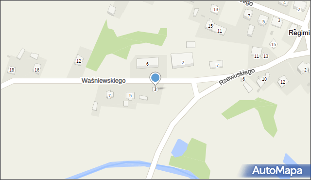 Regimin, Waśniewskiego Hipolita, ks., 3, mapa Regimin