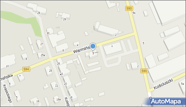 Reszel, Warmińska, 3, mapa Reszel