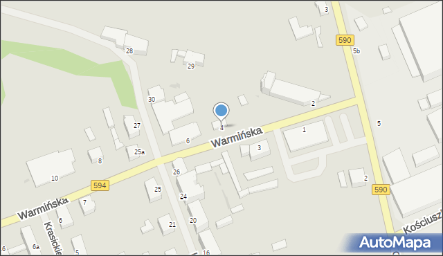 Reszel, Warmińska, 4, mapa Reszel