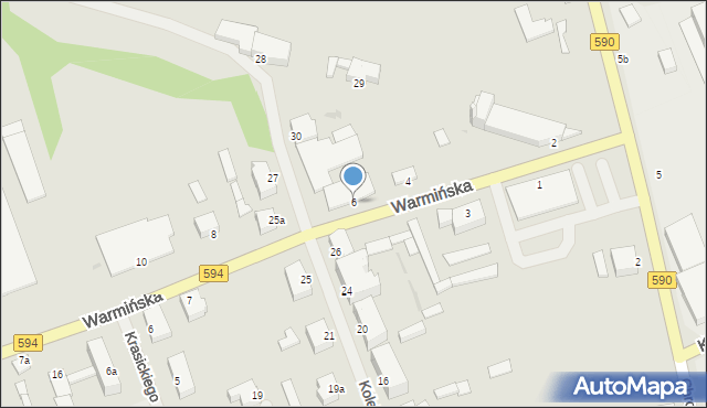 Reszel, Warmińska, 6, mapa Reszel