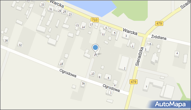 Rossoszyca, Warcka, 15, mapa Rossoszyca